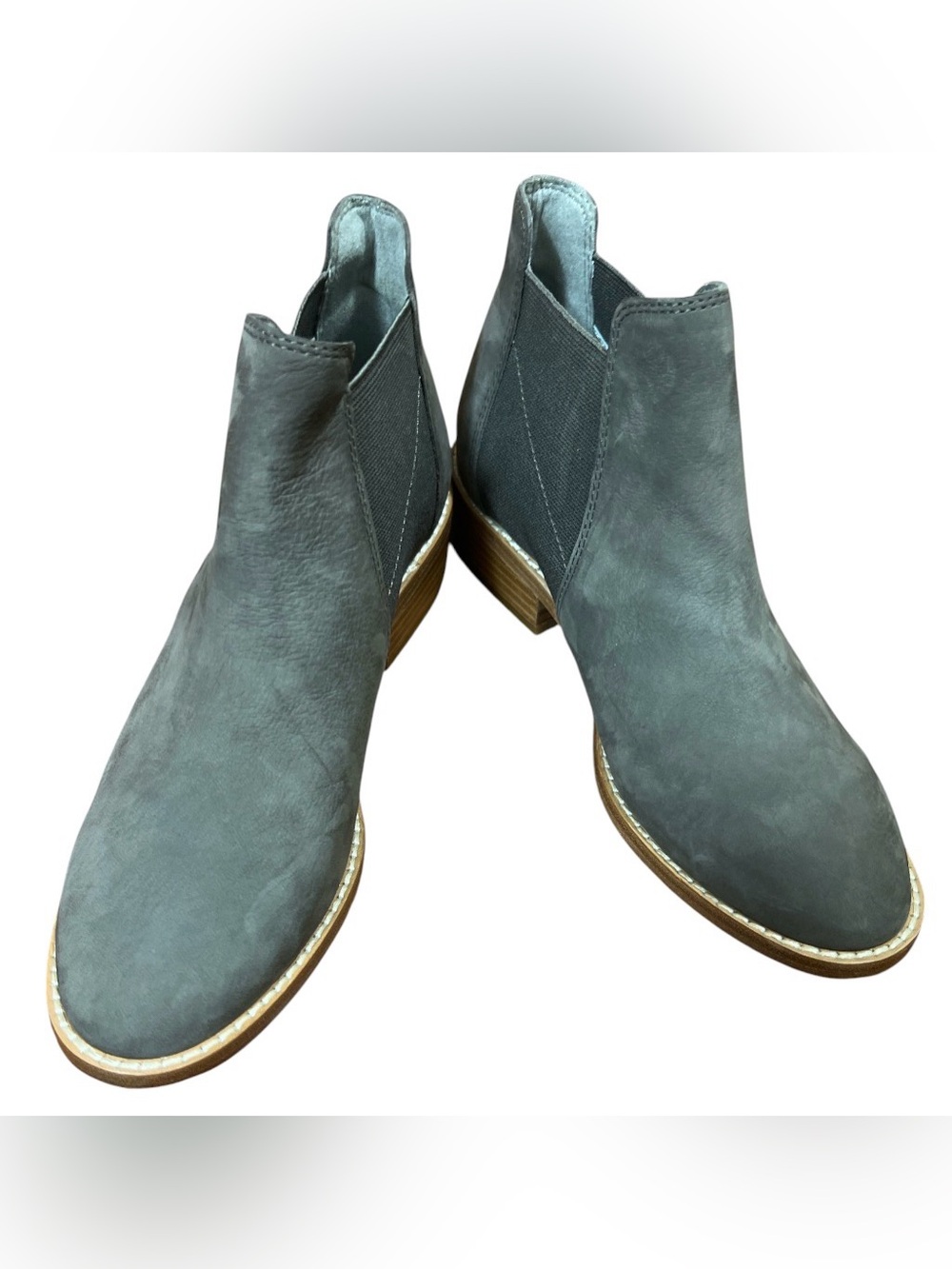 Eileen Fisher Sz 6 Roy Chelsea Boots Suede Gray